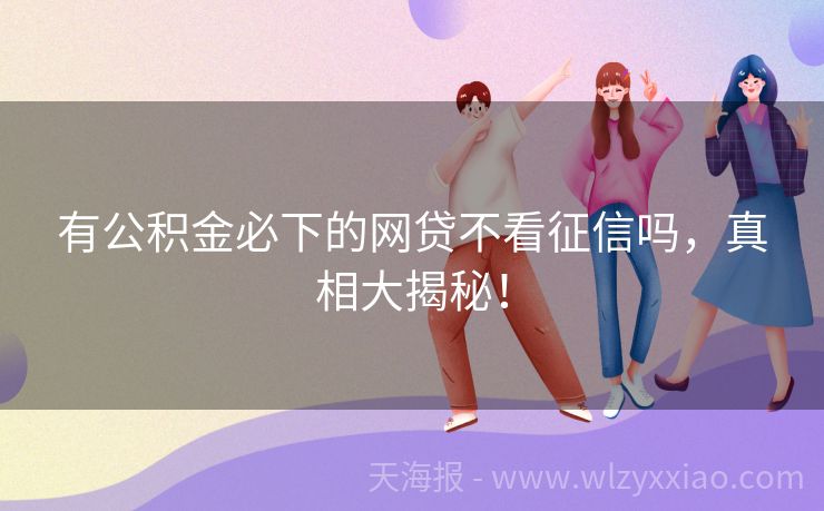 有公积金必下的网贷不看征信吗，真相大揭秘！