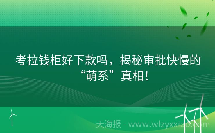考拉钱柜好下款吗，揭秘审批快慢的“萌系”真相！