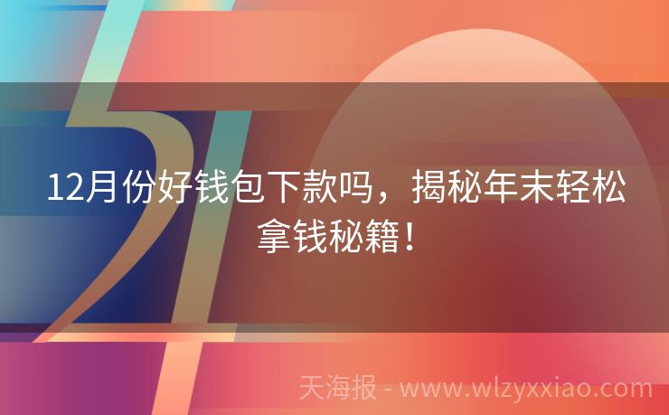 12月份好钱包下款吗，揭秘年末轻松拿钱秘籍！
