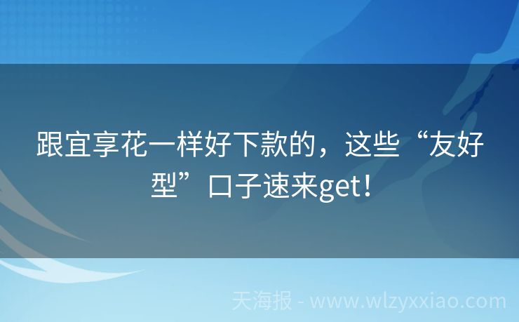 跟宜享花一样好下款的，这些“友好型”口子速来get！