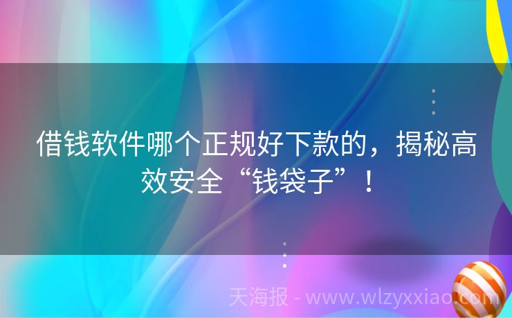 借钱软件哪个正规好下款的，揭秘高效安全“钱袋子”！