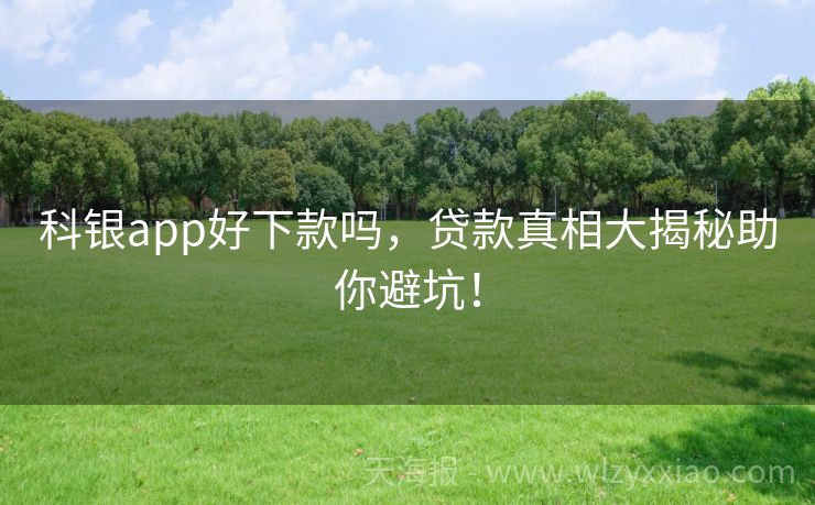科银app好下款吗，贷款真相大揭秘助你避坑！