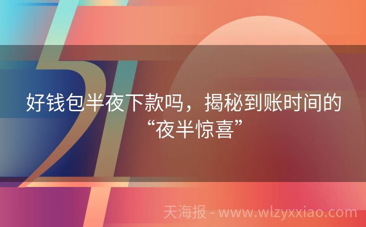 好钱包半夜下款吗，揭秘到账时间的“夜半惊喜”