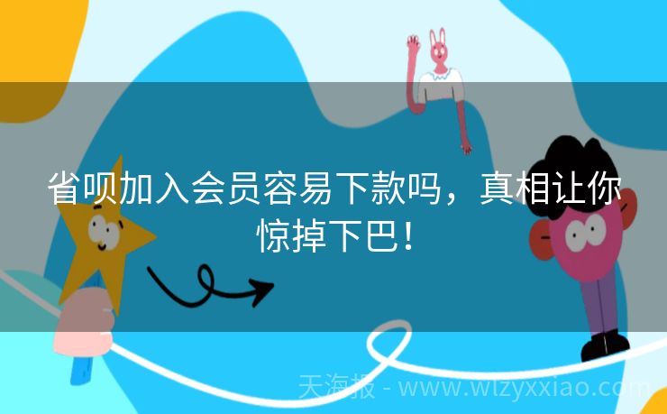 省呗加入会员容易下款吗，真相让你惊掉下巴！