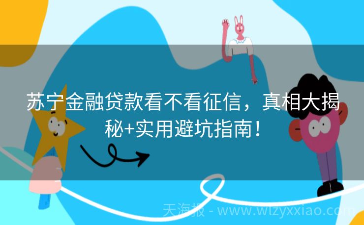 苏宁金融贷款看不看征信，真相大揭秘+实用避坑指南！