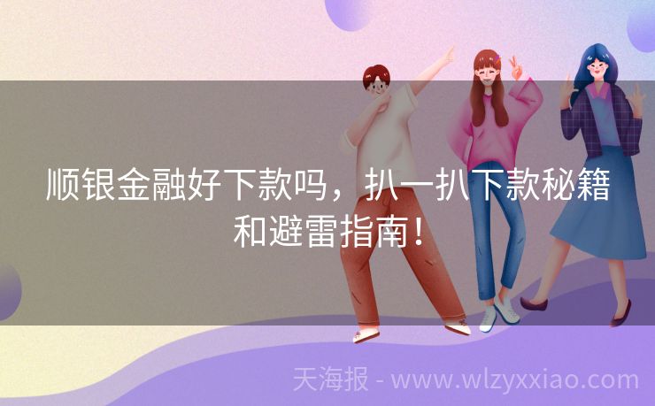 顺银金融好下款吗，扒一扒下款秘籍和避雷指南！