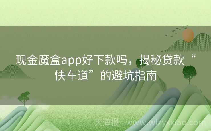 现金魔盒app好下款吗，揭秘贷款“快车道”的避坑指南