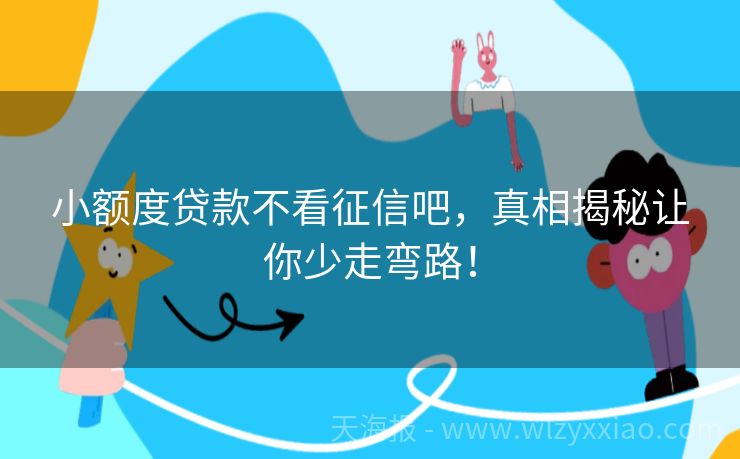 小额度贷款不看征信吧，真相揭秘让你少走弯路！