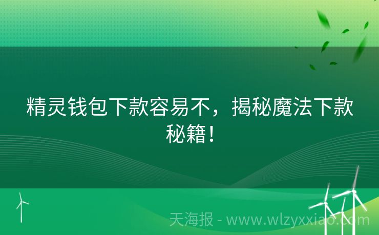 精灵钱包下款容易不，揭秘魔法下款秘籍！