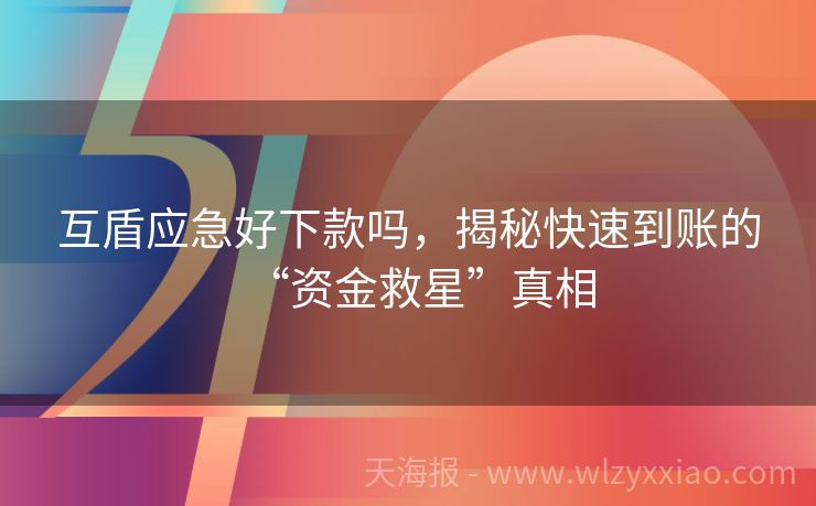 互盾应急好下款吗，揭秘快速到账的“资金救星”真相