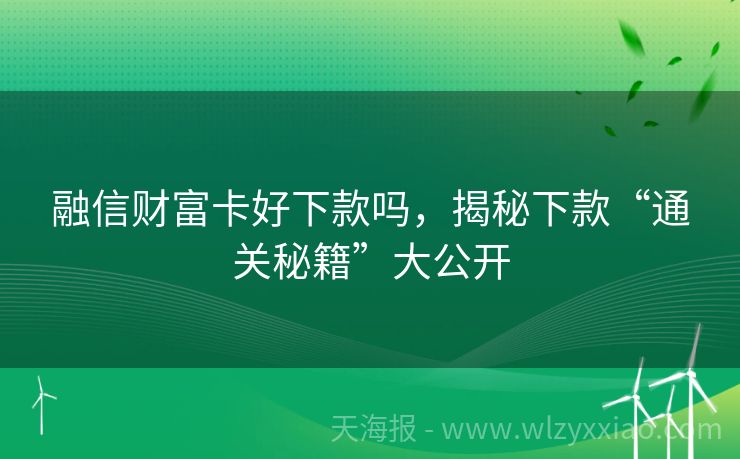 融信财富卡好下款吗，揭秘下款“通关秘籍”大公开