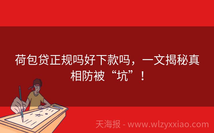 荷包贷正规吗好下款吗，一文揭秘真相防被“坑”！