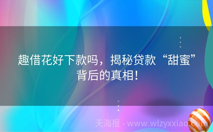 趣借花好下款吗，揭秘贷款“甜蜜”背后的真相！