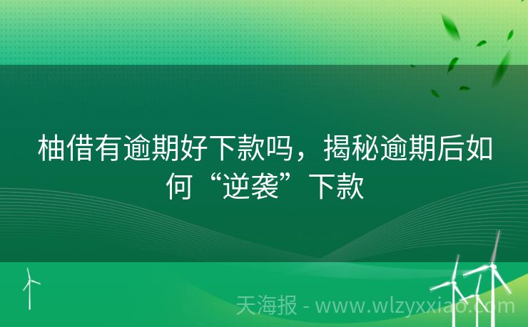 柚借有逾期好下款吗，揭秘逾期后如何“逆袭”下款