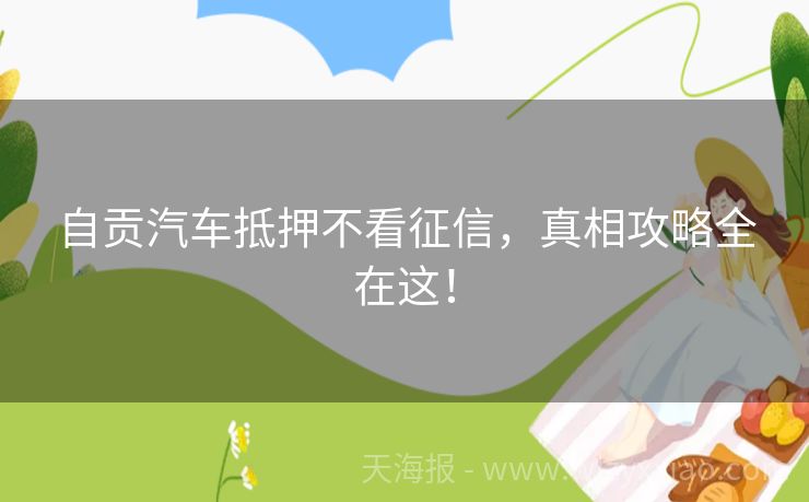 自贡汽车抵押不看征信，真相攻略全在这！