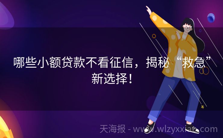 哪些小额贷款不看征信，揭秘“救急”新选择！