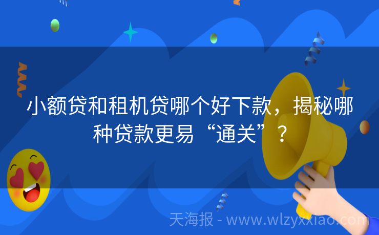 小额贷和租机贷哪个好下款，揭秘哪种贷款更易“通关”？