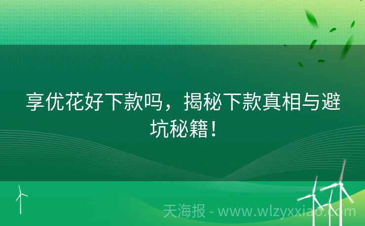 享优花好下款吗，揭秘下款真相与避坑秘籍！