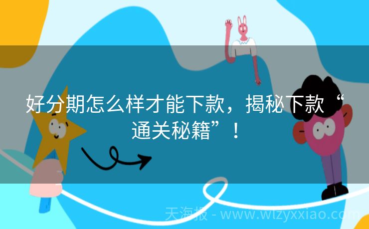 好分期怎么样才能下款，揭秘下款“通关秘籍”！